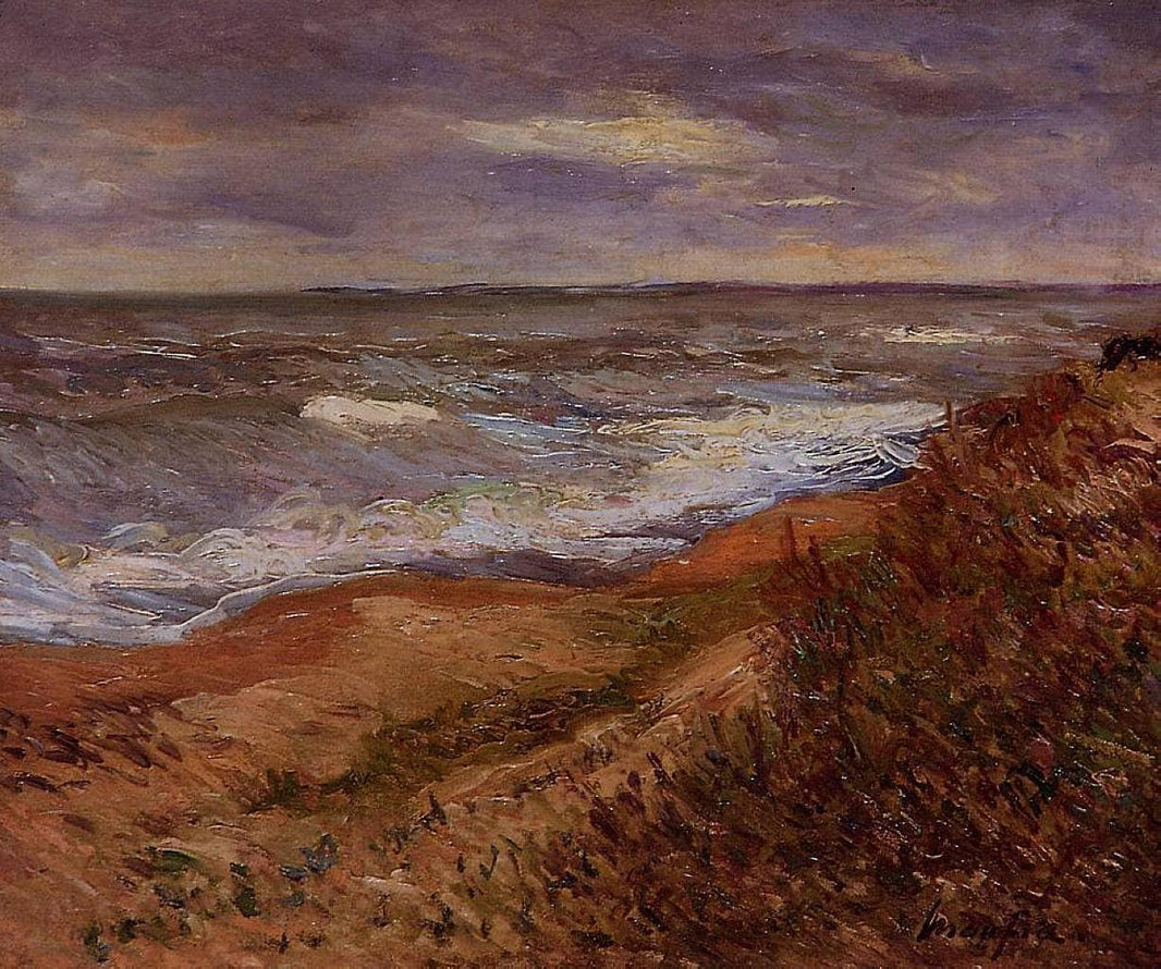 By the Sea by Maxime Maufra — hand-painted landscape oil painting reproduction on canvas