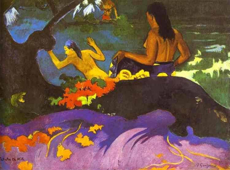 By the Sea by Paul Gauguin — hand-painted abstract oil painting reproduction on canvas