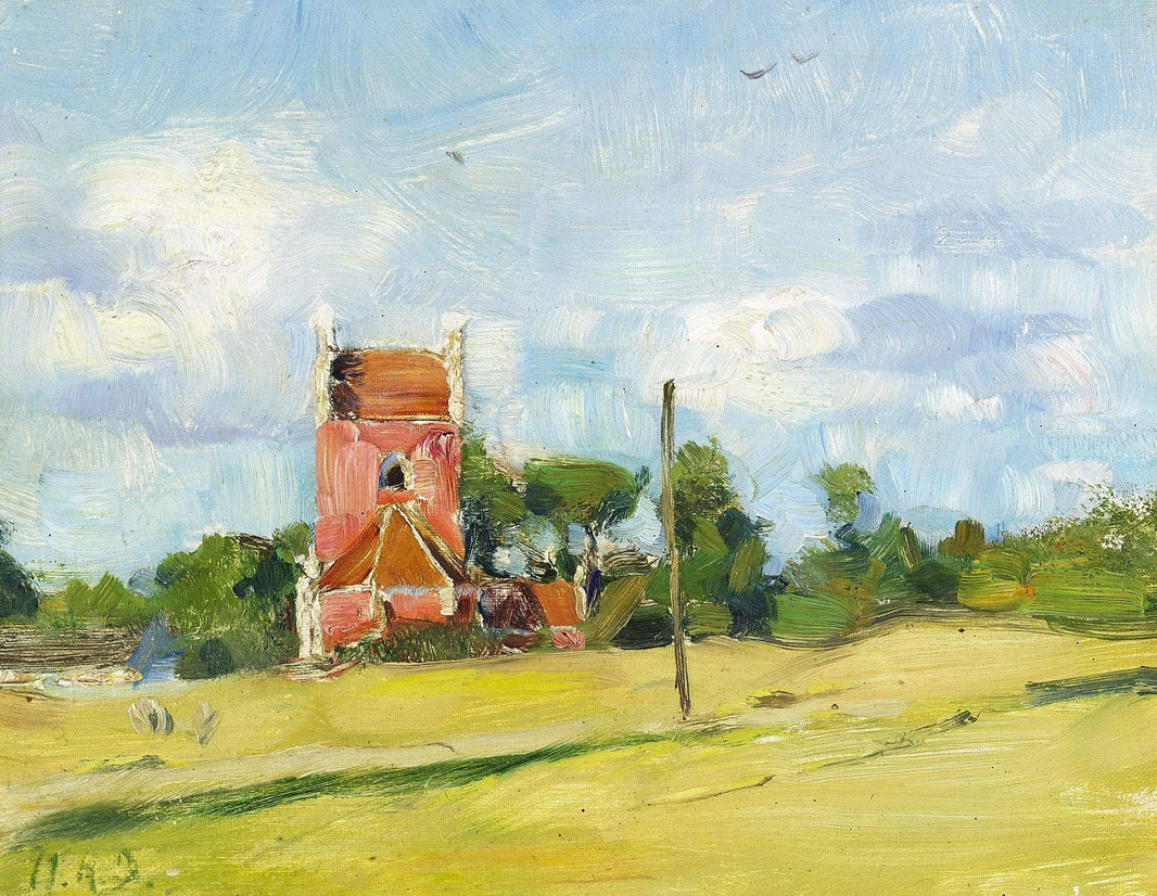 Byrum Kirke På Læsø by Hans Andersen Brendekilde — hand-painted landscape oil painting reproduction on canvas