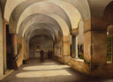 The Cloisters, San Lorenzo Fuori Le Mura by Christoffer Wilhelm Eckersberg — architectural oil painting wall art, Neoclassicism