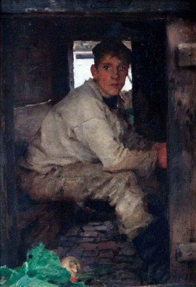 Cabin Boy by Henry Scott Tuke — hand-painted portrait oil painting reproduction on canvas