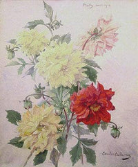 Bouquet de fleurs by Louise Abbéma — hand-painted botanical oil painting reproduction on canvas