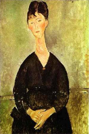 Cafe Singer by Amedeo Modigliani — hand-painted portrait oil painting reproduction on canvas