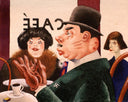 Café, Swastika Knight by Georg Scholz — group oil painting wall art, Realism