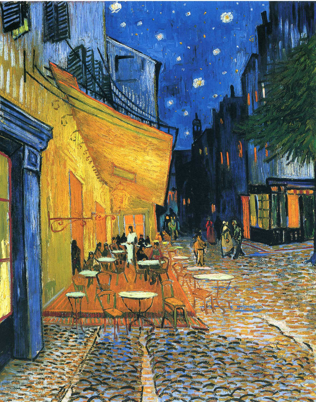 Café Terrace at Night (Place du Forum, Arles) by Vincent van Gogh — hand-painted architectural oil painting reproduction on canvas
