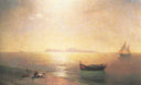 Calm on the Mediterranean Sea by Ivan Aivazovsky — ships oil painting wall art, Romanticism