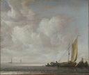 Calm Sea by Simon de Vlieger — seascapes oil painting wall art, Baroque