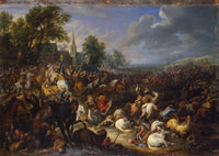 Calvary in the Battle by Adam van der Meulen — hand-painted landscape oil painting reproduction on canvas