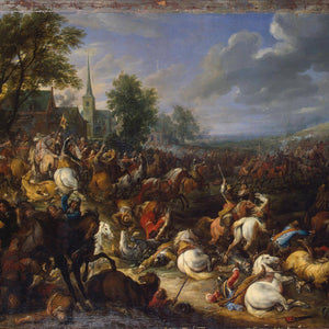 Calvary in the Battle by Adam van der Meulen — Oil Painting Reproduction