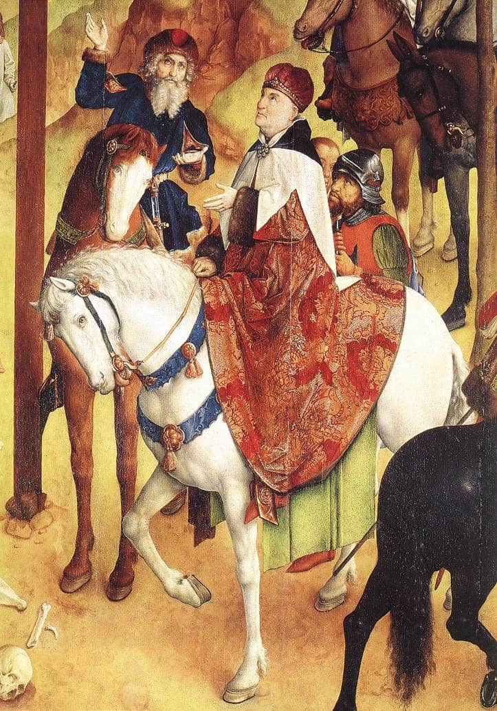 Calvary Triptych (detail) by Justus van Gent — hand-painted cultural oil painting reproduction on canvas