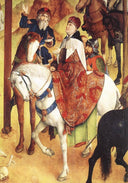 Calvary Triptych (detail) by Justus van Gent — group oil painting wall art, Northern Renaissance
