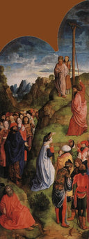 Calvary Triptych (right wing) by Justus van Gent, religious oil painting wall art, Northern Renaissance