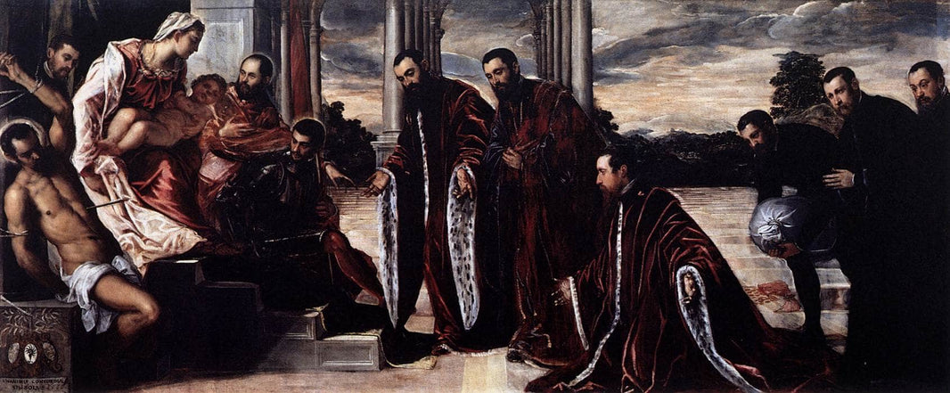 Camerlenghi Madonna (Madonna of the Treasurers) by Tintoretto, hand-painted cultural oil painting reproduction on canvas