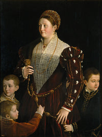 Camilla Gonzaga with Her Three Sons by Parmigianino — hand-painted portrait oil painting reproduction on canvas