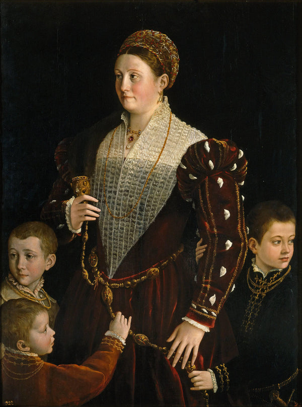Camilla Gonzaga with Her Three Sons
