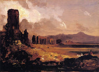 Campagna di Roma (study for Aqueduct near Rome) by Thomas Cole — hand-painted cultural oil painting reproduction on canvas