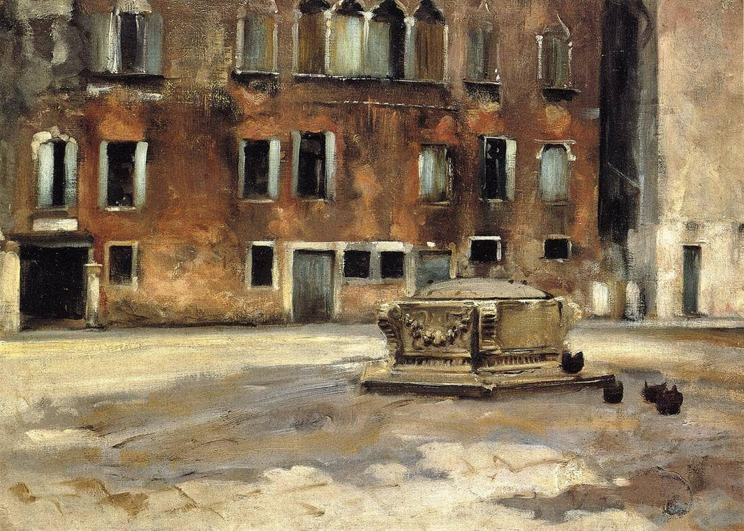 Campo San Agnese, Venise by John Singer Sargent — hand-painted architectural oil painting reproduction on canvas