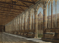 Campo Santo of Pisa by Vincenzo Cabianca — hand-painted architectural oil painting reproduction on canvas