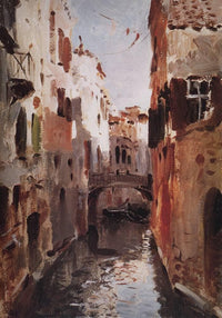 Canal in Venice by Isaac Levitan — hand-painted architectural oil painting reproduction on canvas