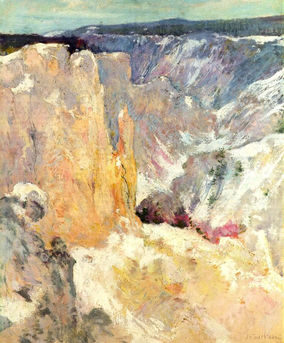 Canyon in the Yellowstone by John Henry Twachtman — hand-painted landscape oil painting reproduction on canvas