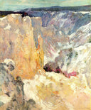 Canyon in the Yellowstone by John Henry Twachtman — hand-painted landscape oil painting reproduction on canvas