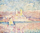 Cap d'Antibes by Paul Signac — ships oil painting wall art, Pointillism