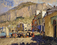 Capri. The Harbor by Konstantin Gorbatov — hand-painted landscape oil painting reproduction on canvas