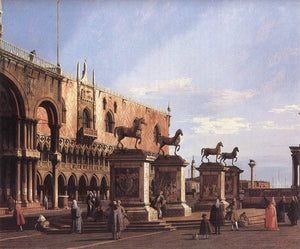 Capriccio: The Horses of San Marco in the Piazzetta - Canaletto