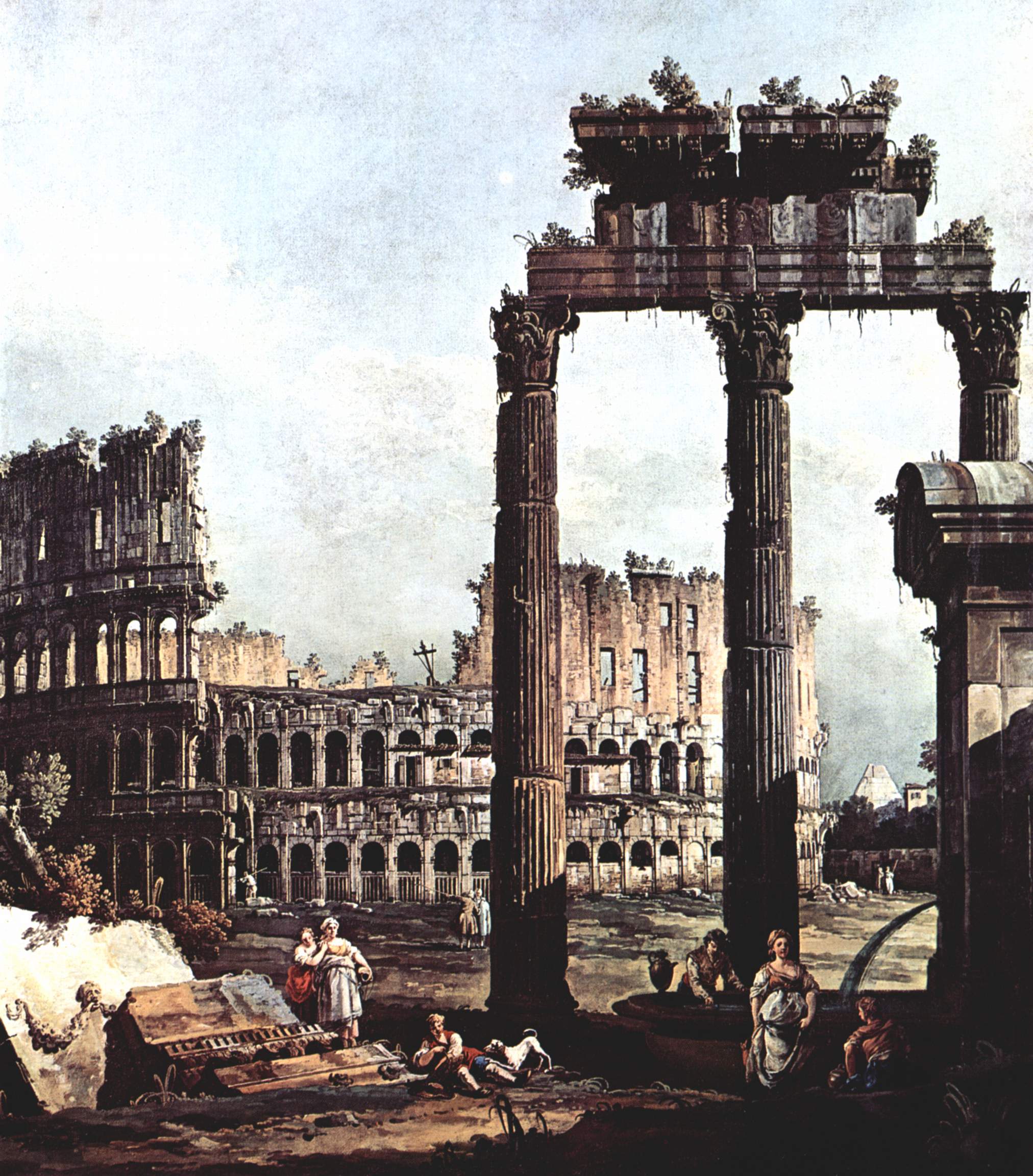 Capriccio with the Colosseum - Bernardo Bellotto