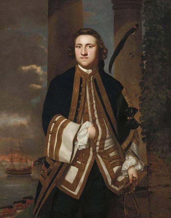 Captain the Honourable George Edgcumbe by Joshua Reynolds — hand-painted portrait oil painting reproduction on canvas