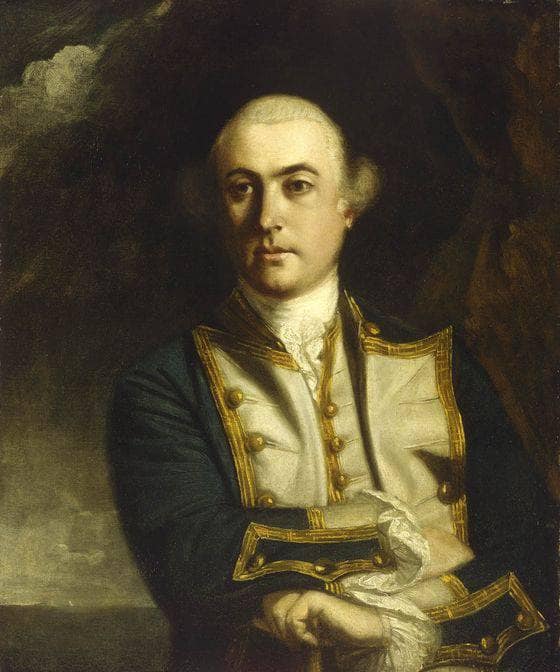 Captain the Honourable John Byron by Joshua Reynolds — hand-painted portrait oil painting reproduction on canvas
