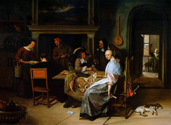 The Card Players in an Interior