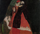 Cardinal and Nun (Caress) by Egon Schiele — hand-painted portrait oil painting reproduction on canvas