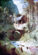 The Forest Canyon by Carl Blechen — seascapes oil painting wall art, Romanticism