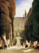 In the Park of the Villa d'Este by Carl Blechen — city oil painting wall art, Romanticism