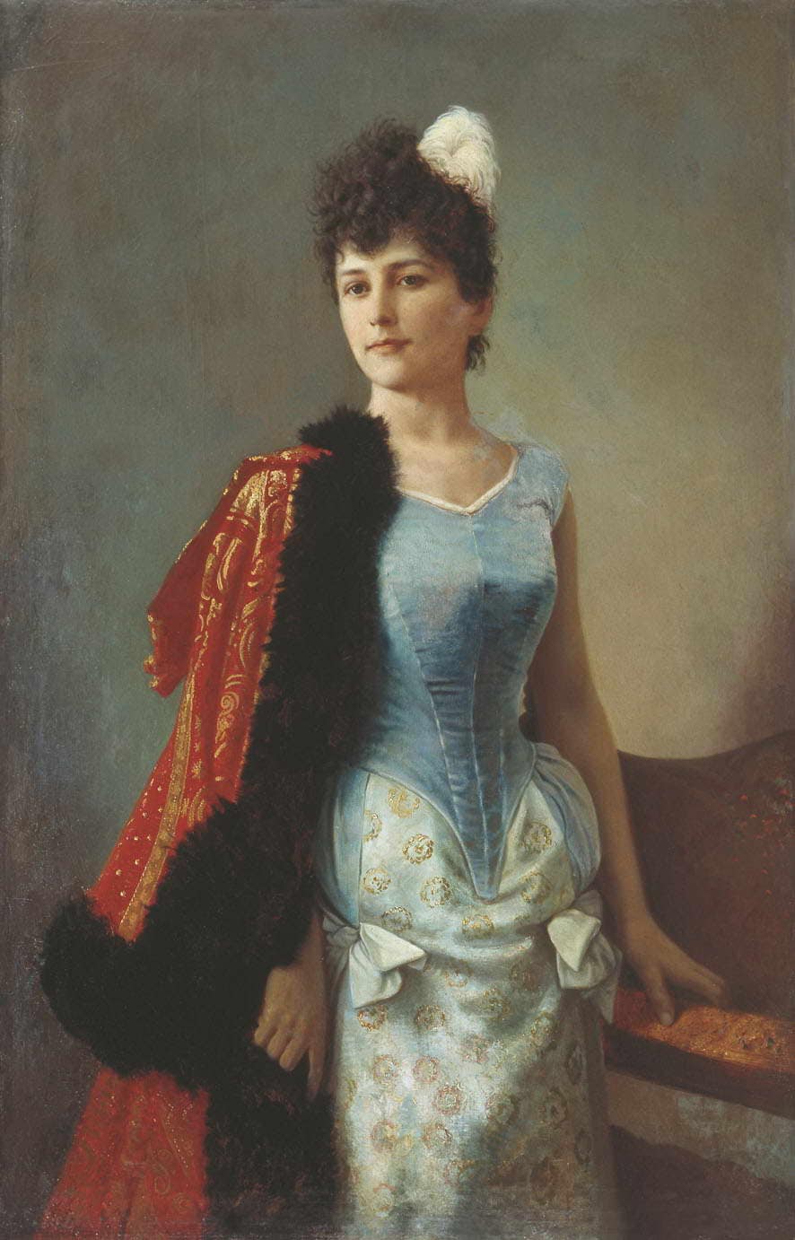 Portrait of a Lady by Carl Wenig — hand-painted portrait oil painting reproduction on canvas