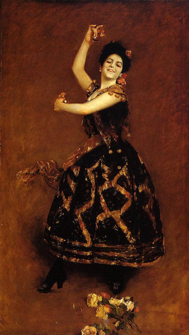 Carmencita by William Merritt Chase — hand-painted portrait oil painting reproduction on canvas