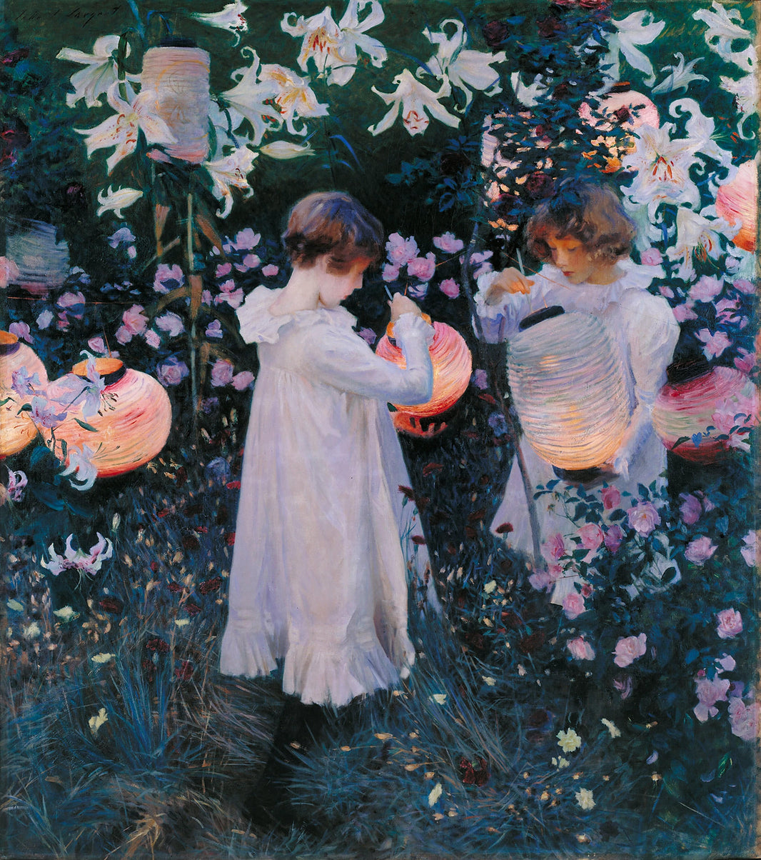 Carnation, Lily, Lily, Rose by John Singer Sargent, hand-painted botanical oil painting reproduction on canvas