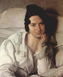 Carolina Zucchi (the Ill) by Francesco Hayez — hand-painted portrait oil painting reproduction on canvas
