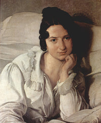 Carolina Zucchi (the Ill) by Francesco Hayez — hand-painted portrait oil painting reproduction on canvas