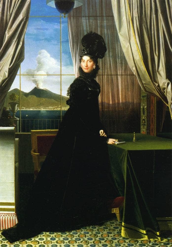 Caroline Murat, Queen of Naples by Jean Auguste Dominique Ingres — hand-painted portrait oil painting reproduction on canvas