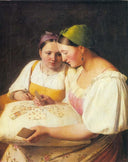 Cartomancy by Alexey Venetsianov — hand-painted portrait oil painting reproduction on canvas