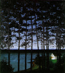 Casa de campo do pescador by Harald Sohlberg — seascapes oil painting wall art