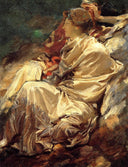 Cashmere Shawl by John Singer Sargent — male oil painting wall art, Impressionism
