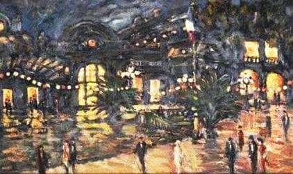 Casino in Vichy by Konstantin Korovin — hand-painted landscape oil painting reproduction on canvas