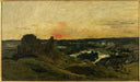 Castle Gaillard in Andelys (Eure) by Charles-Francois Daubigny — seascapes oil painting wall art, Realism