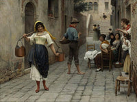 Catch of the Day by Eugene de Blaas — hand-painted architectural oil painting reproduction on canvas