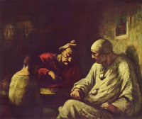 Catch the juggler by Honore Daumier — hand-painted cultural oil painting reproduction on canvas