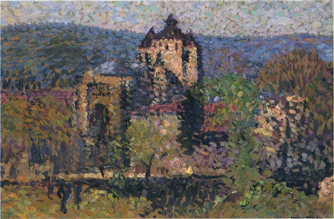 Cathedral of Cahors by Henri Martin — hand-painted architectural oil painting reproduction on canvas
