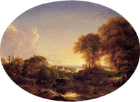 Catskill Landscape by Thomas Cole — hand-painted botanical oil painting reproduction on canvas